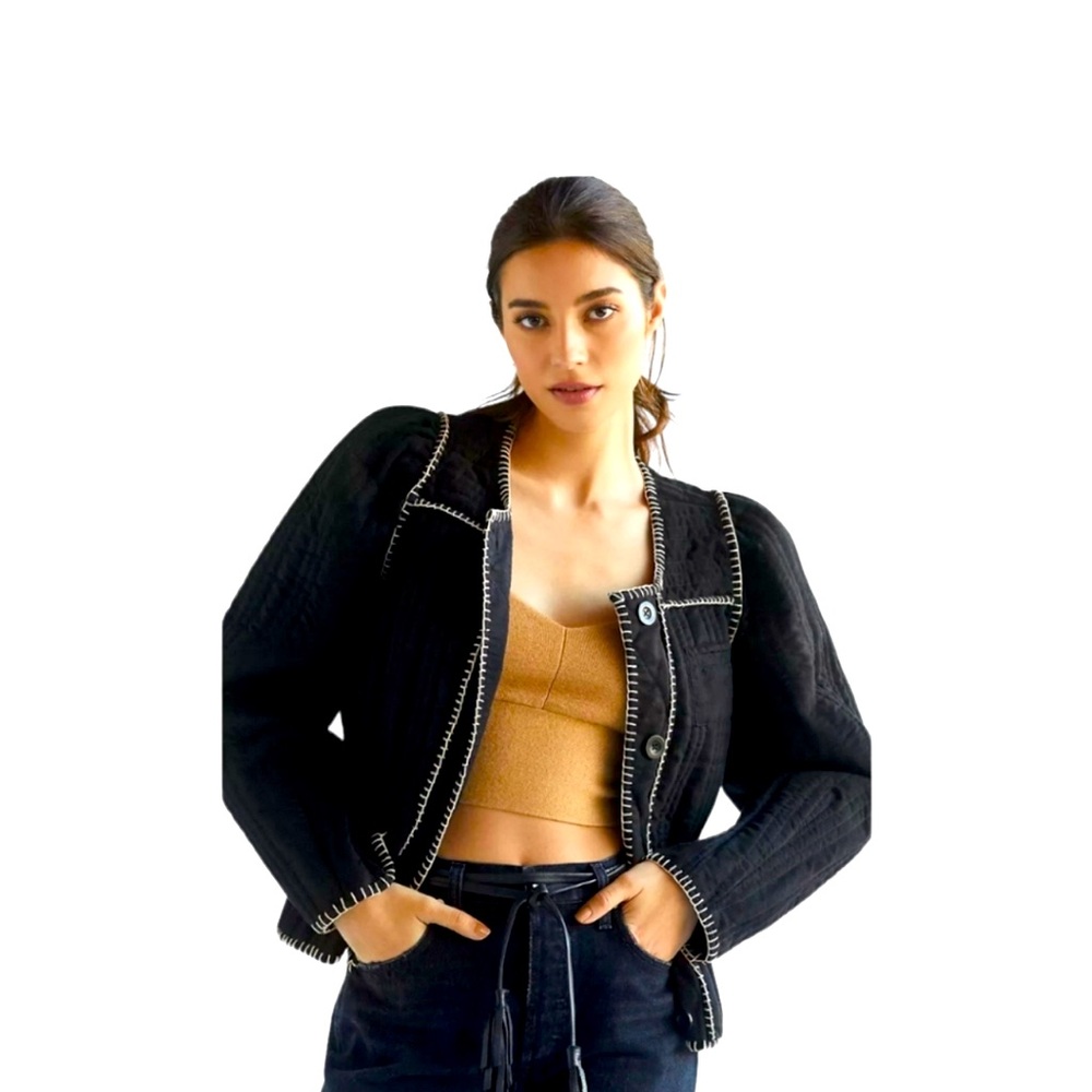 Anthropology Stitching Jacket